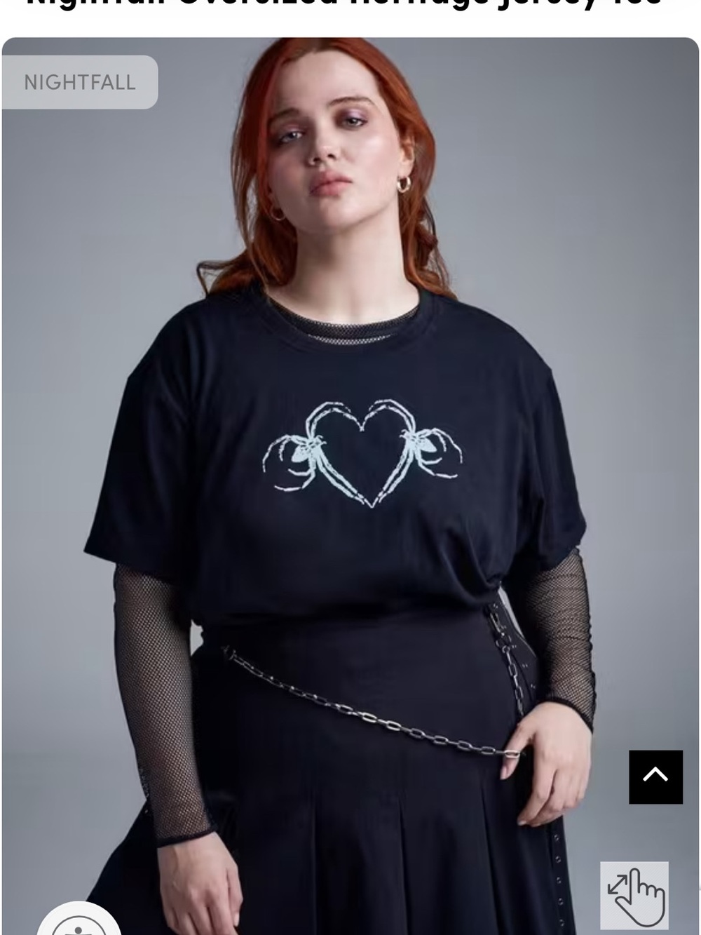 Black Graphic Heart Tee - Women sz 3x
